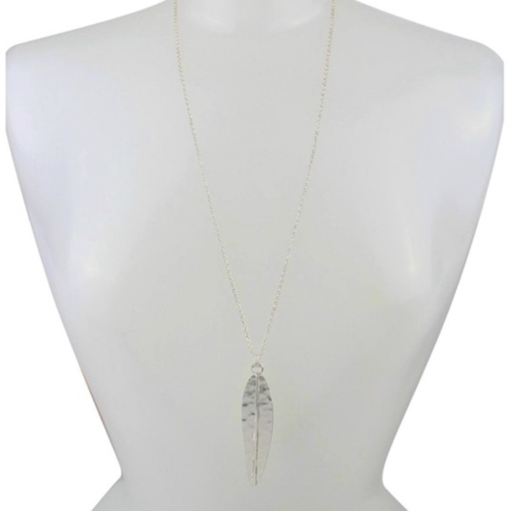 Robert Lee Morris Sculptural Stick Pendant Necklace - Silver Plated NWT